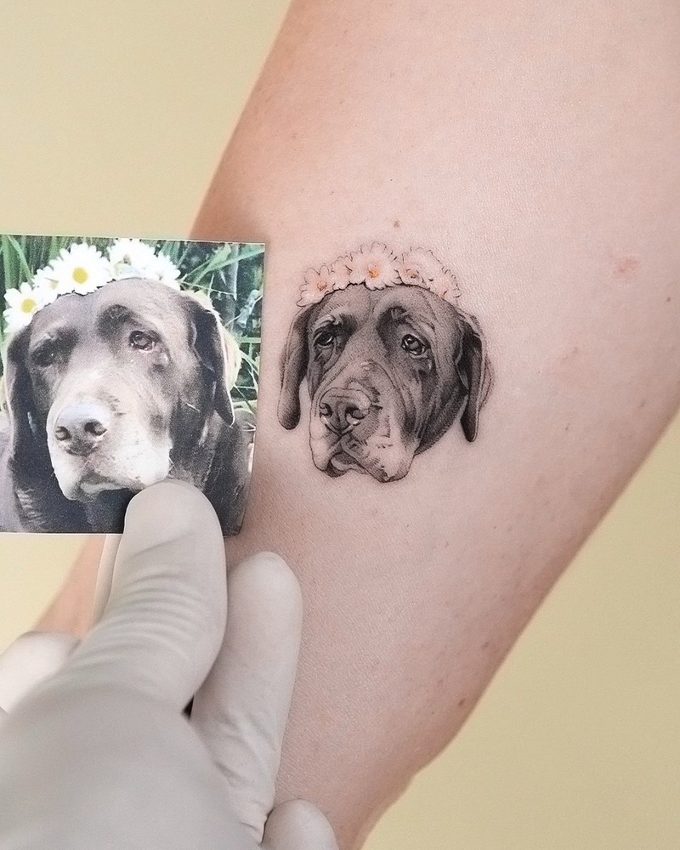 Pet portrait tattoo work 7 Tattoo work 7