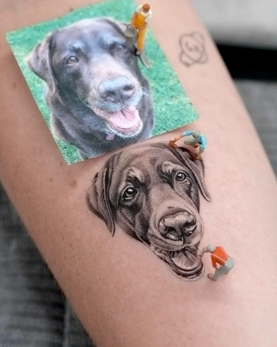 Pet portrait tattoo work 14 Tattoo work 14