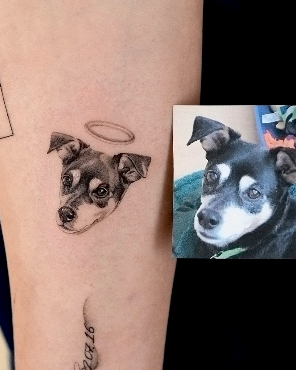 Pet portrait tattoo work 9 Tattoo work 9