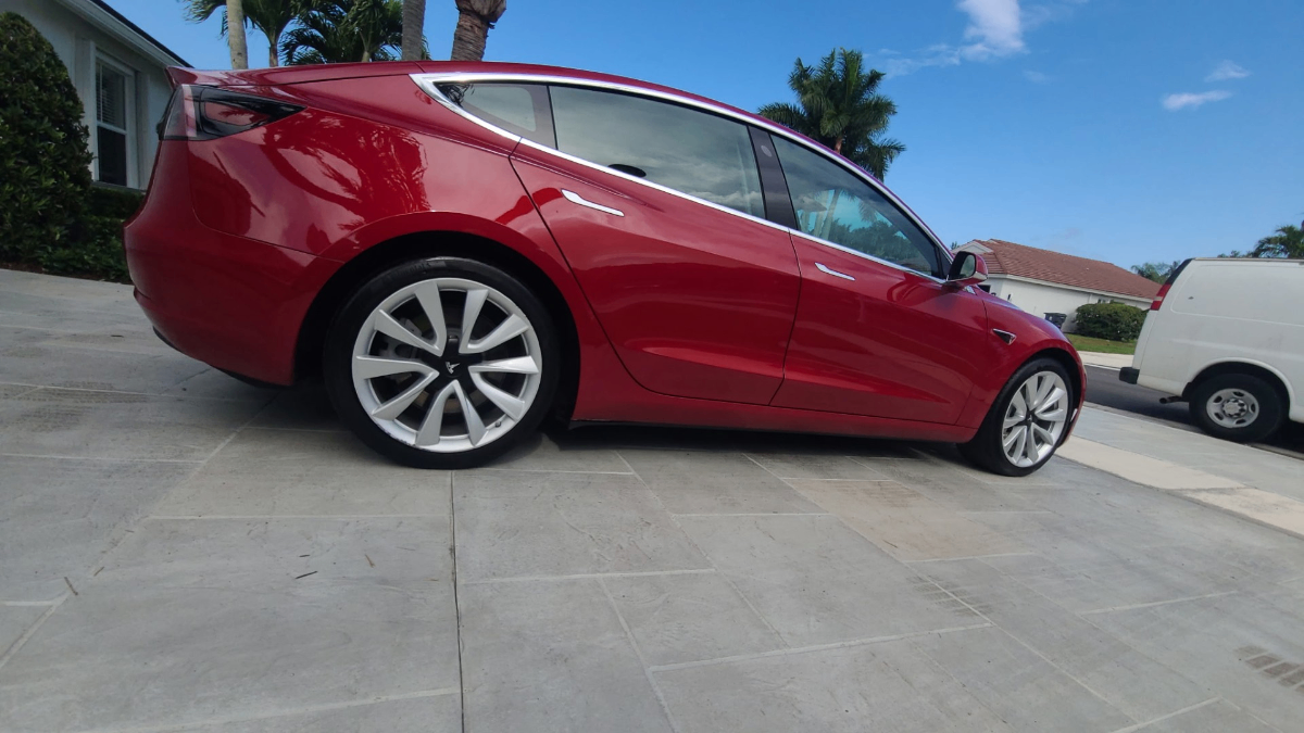 Red Tesla - Exterior Detail
