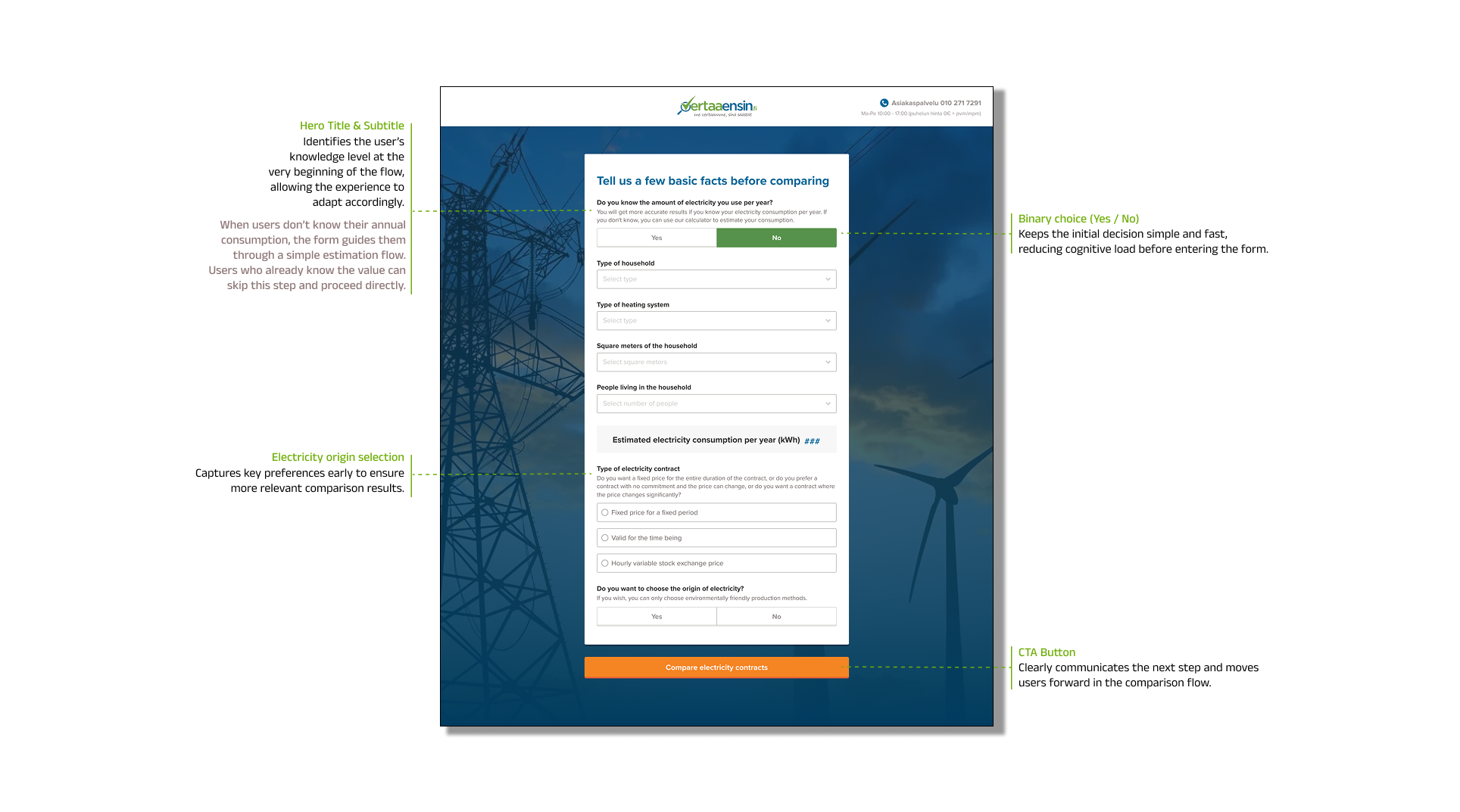 Provider details screen