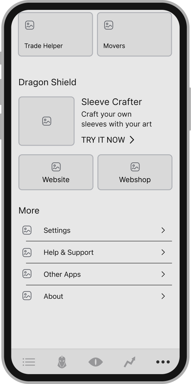 Menu wireframe version 3