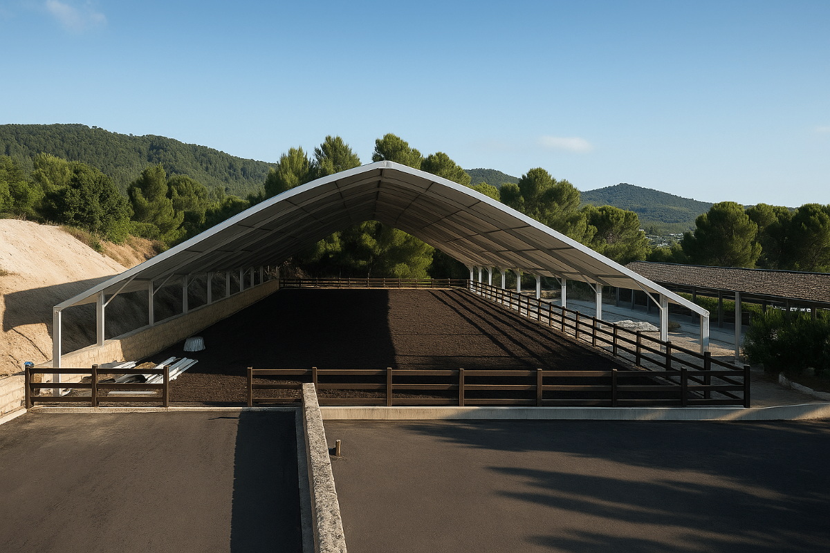 Vista general cubierta hípica Alicante