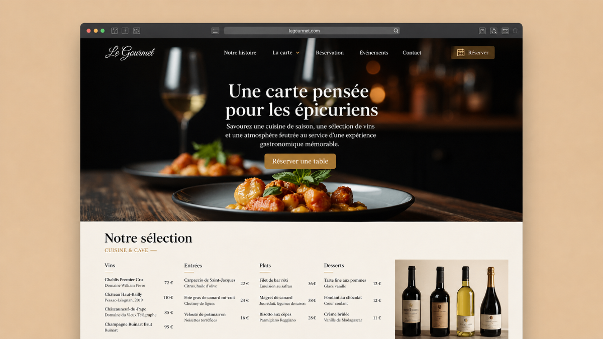 Le Gourmet — desktop 3