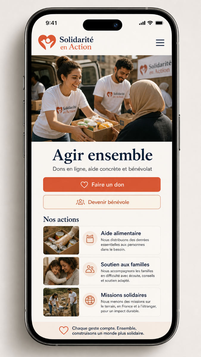 Solidarité en Action — mobile 2