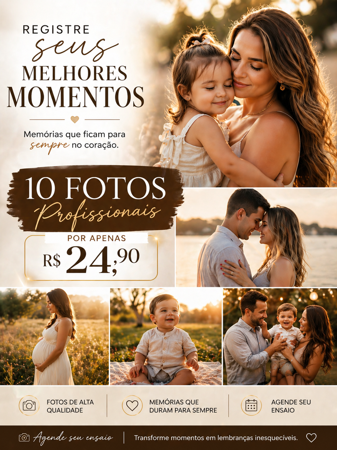 Ensaio Fotográfico de Pessoas e Crianças