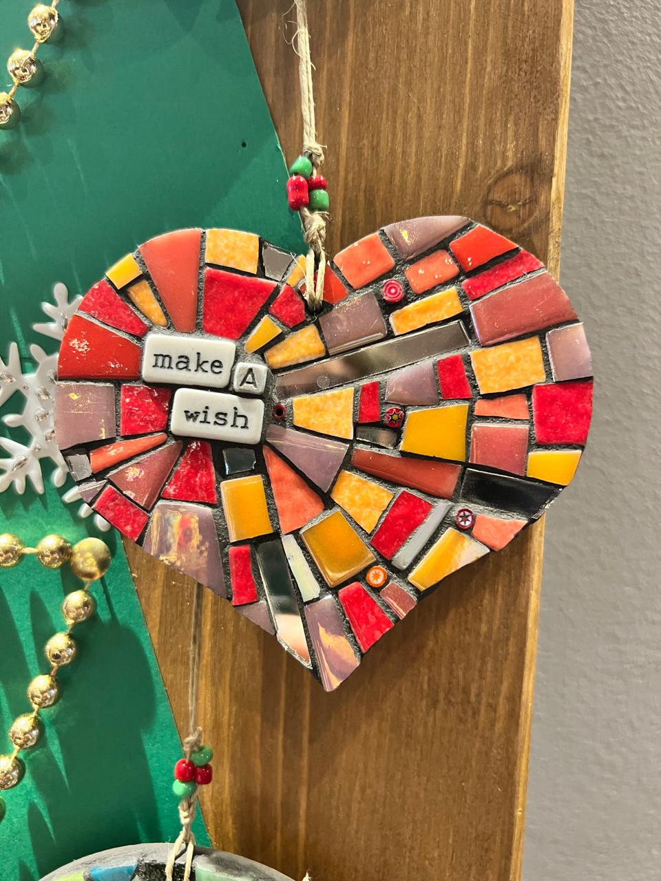 Mediterranean Fish Colorful Mediterranean fish mosaic with vibrant blue and gold ceramic tiles