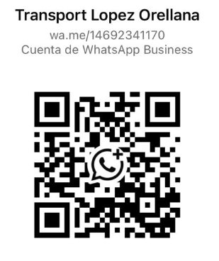 QR Code WhatsApp Business Transport Lopez Orellana