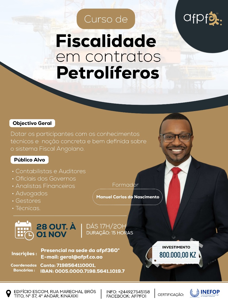 Curso de Fiscalidade em Contratos Petrolíferos