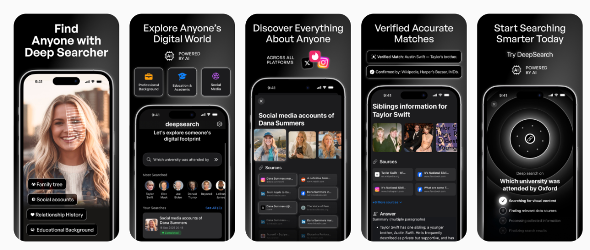 Deep Searcher app interface showcase