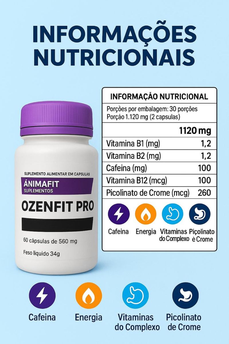 Informações Nutricionais OZENFIT PRO