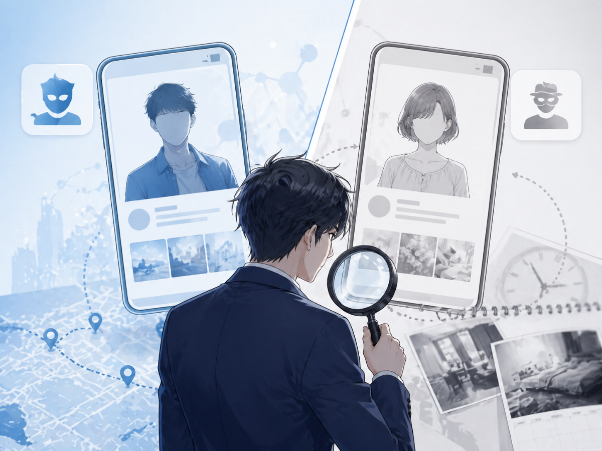 裏アカウント・既婚者向けアプリ利用疑惑の調査