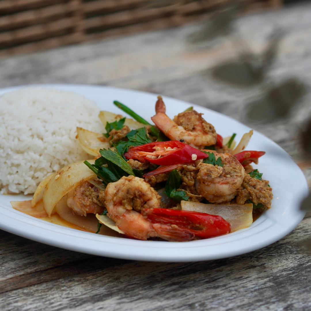 Stir-Fried Curried Prawns