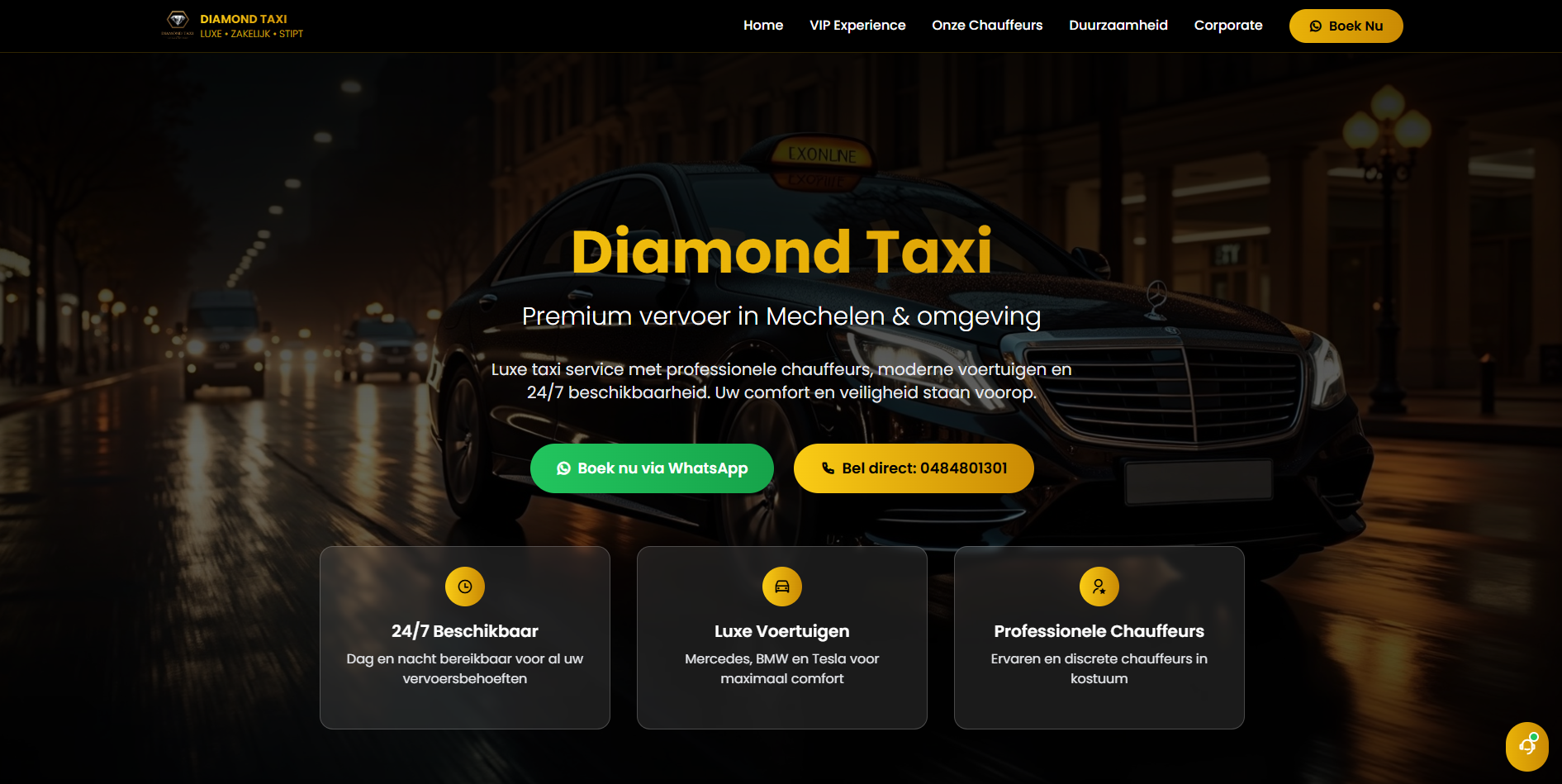 Diamond Taxi - Website Case Study