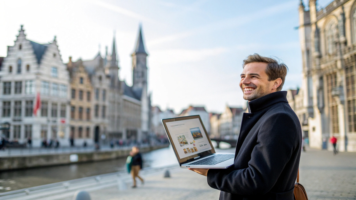 Website laten maken Gent - Professional met tablet