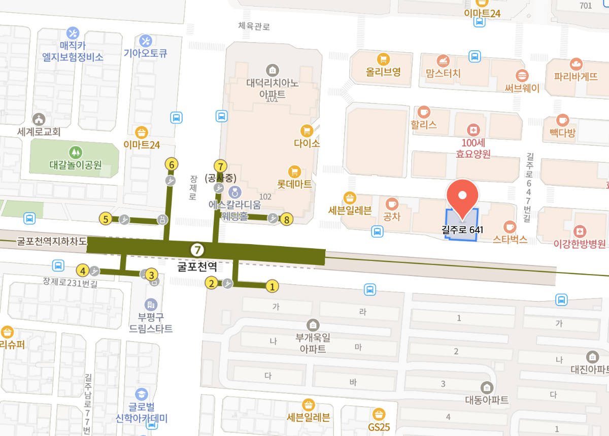 연우정신건강의학과 위치 지도
