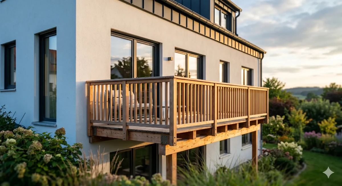 Holzbalkon bauen Heilbronn Ludwigsburg - Zimmerermeister LESNIKHAUS