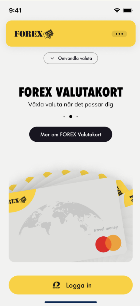 Redesigned Forex app converter screen