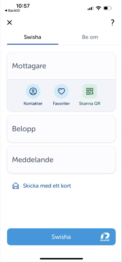 Current Swish Interface
