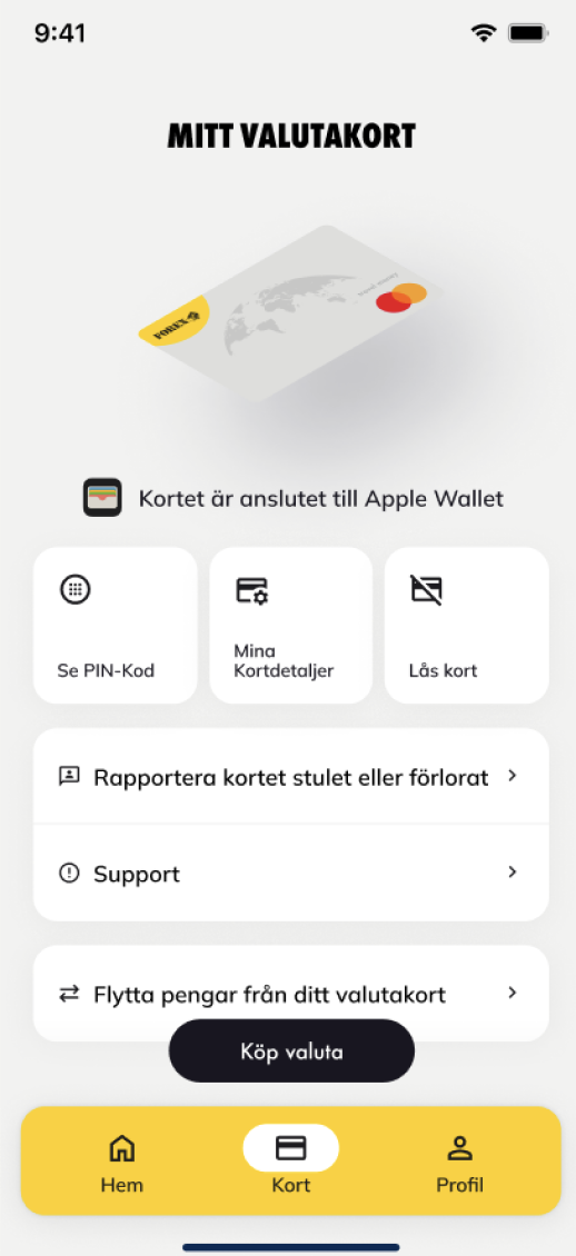 Forex mobile app currency card screen