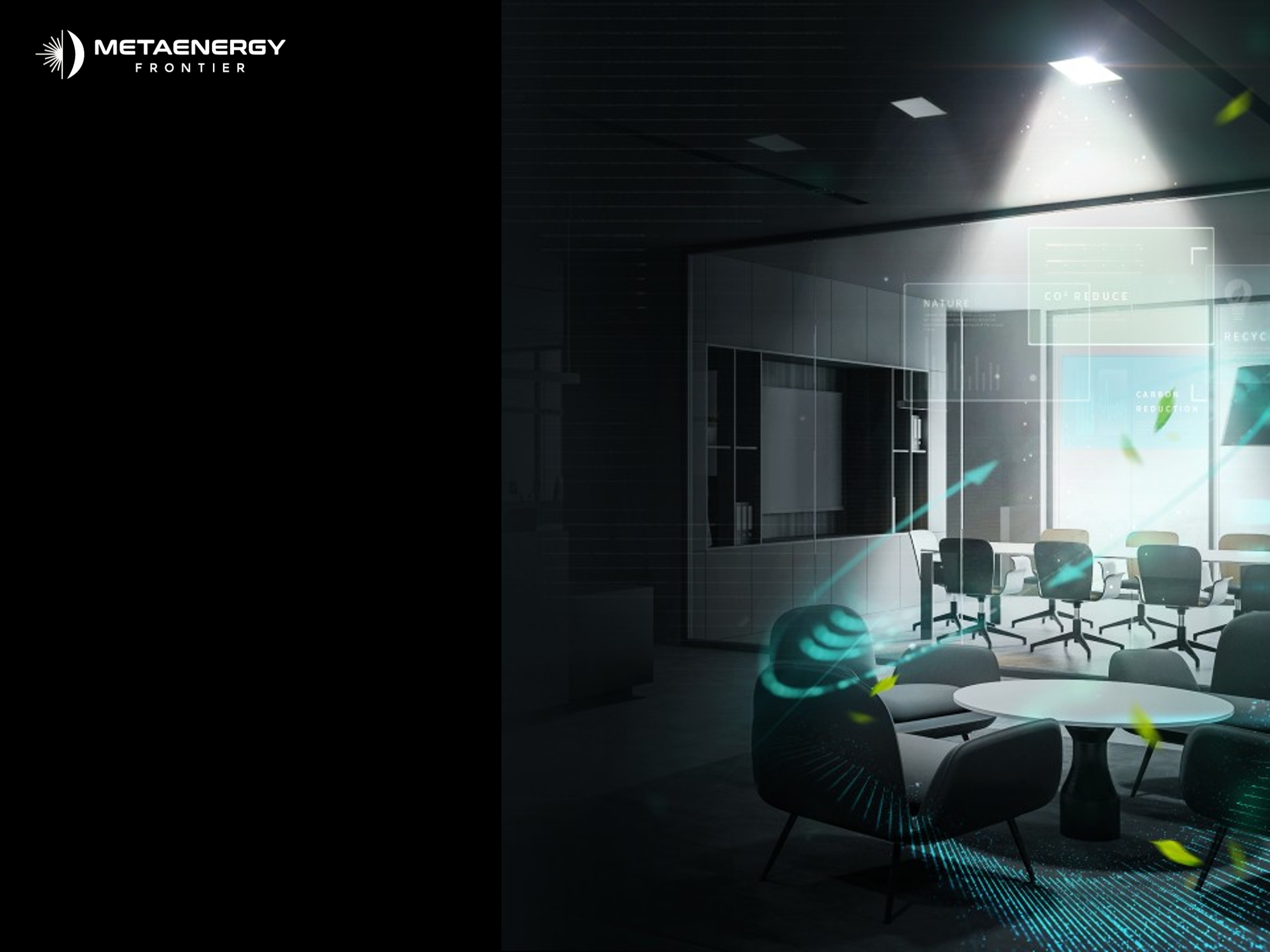 Futuristic smart building interior