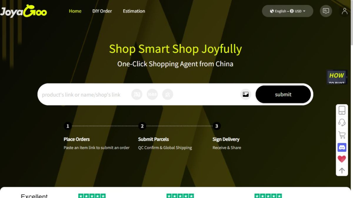 Joyagoo homepage interface used as the starting point for product links and buying information