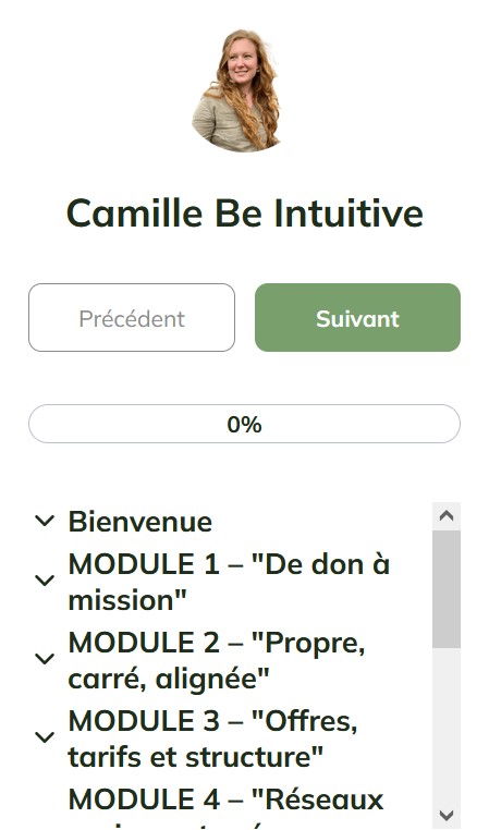 Sommaire des modules