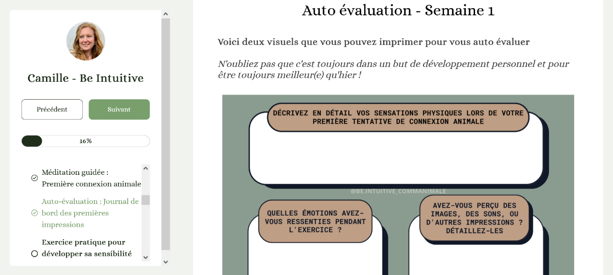 Auto-évaluation semaine 1