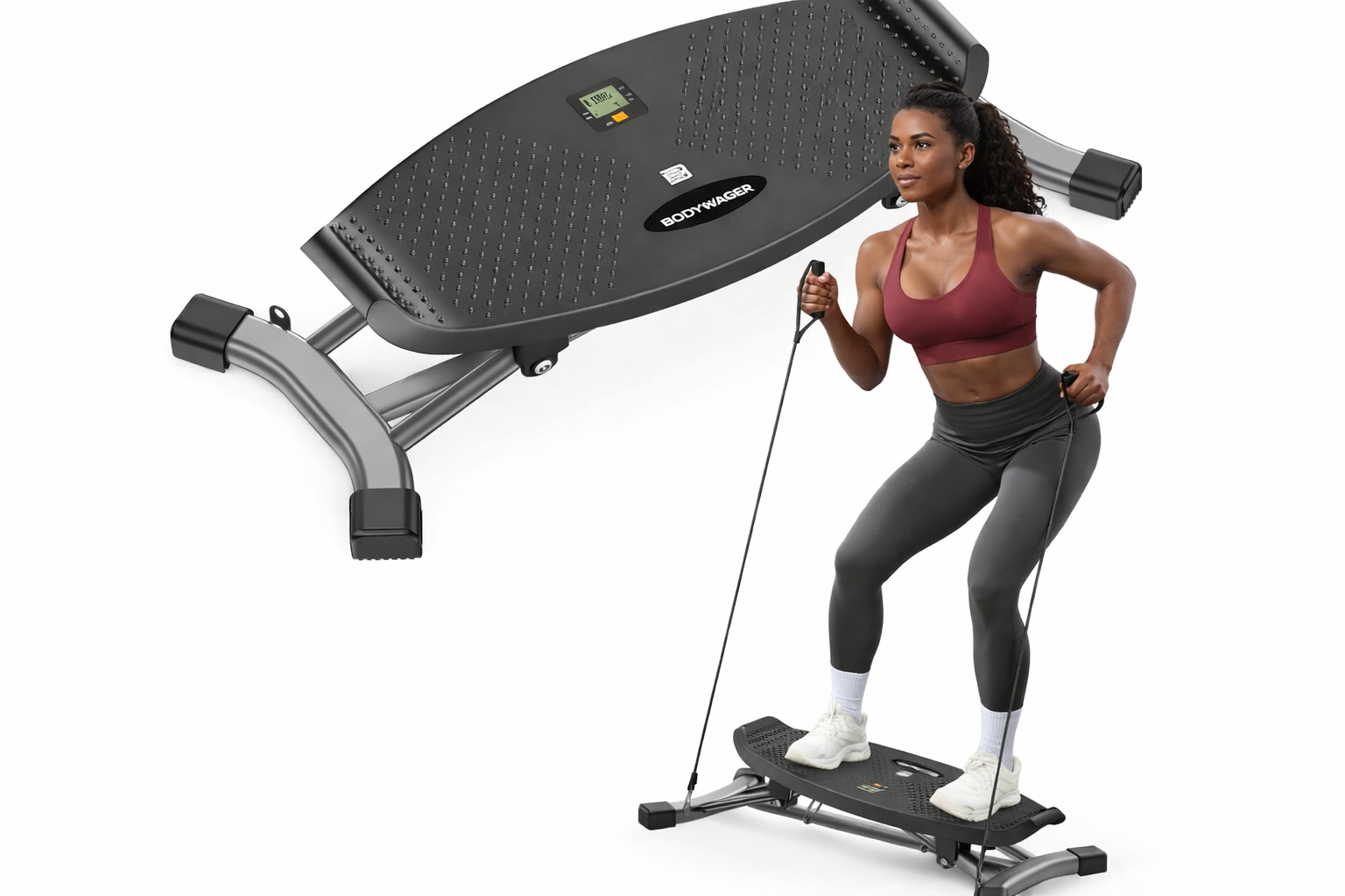 Mini Stepper with Resistance Bands