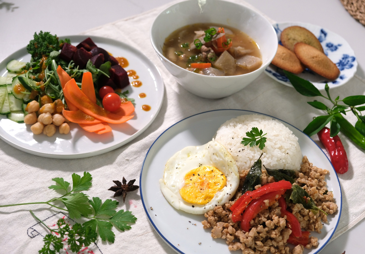 Set Meal (Stir-fried ground pork)
