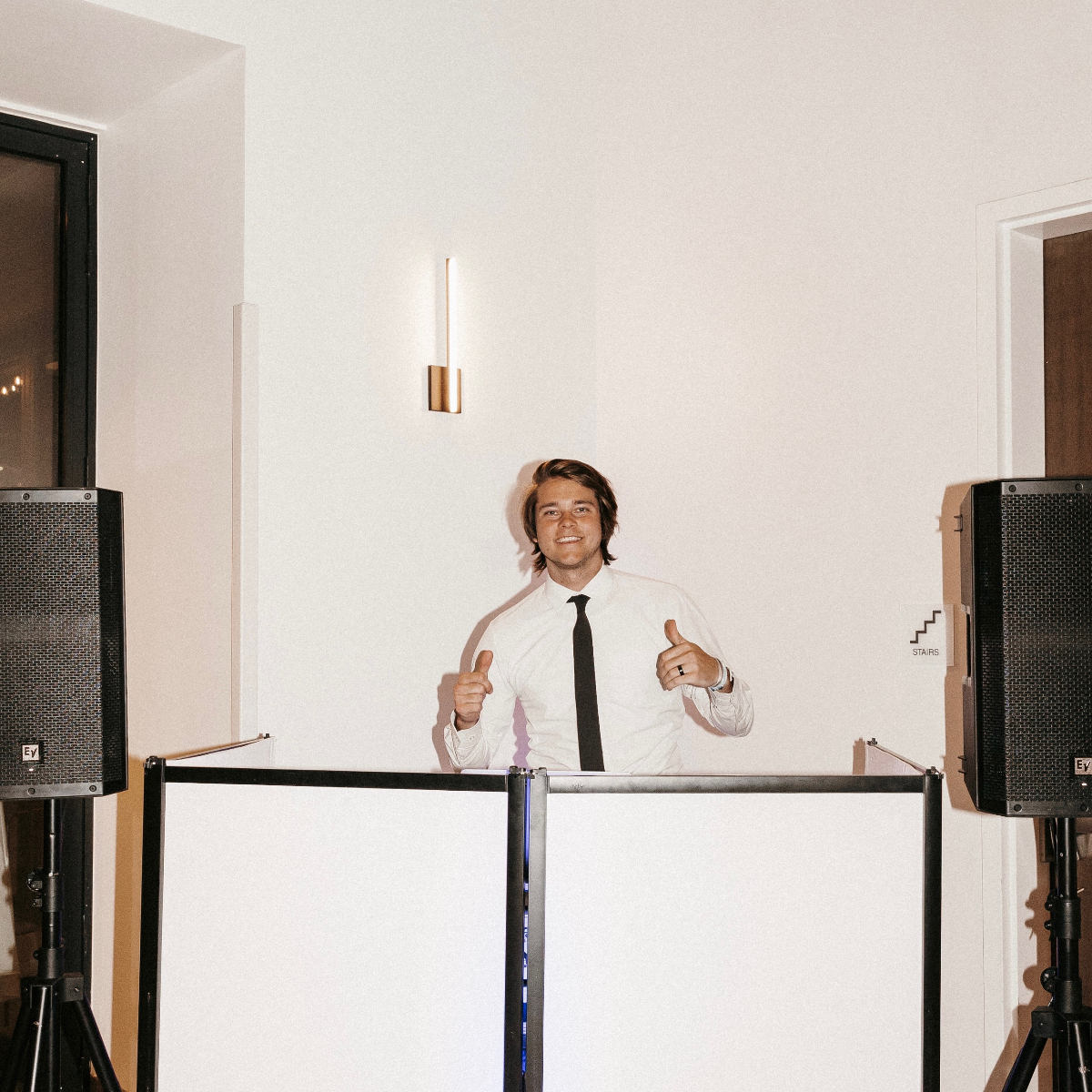 DJ Cole Whitman performing at wedding reception