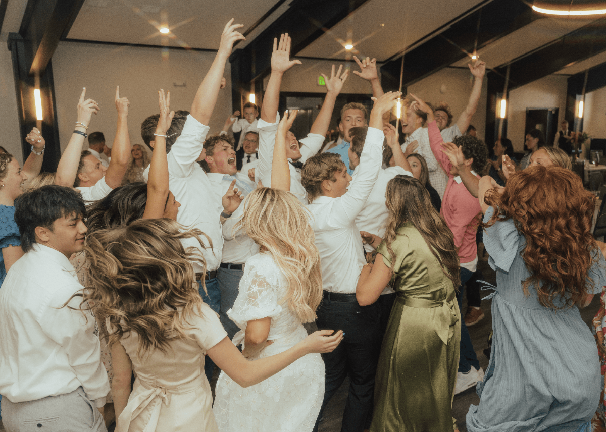 Romantic wedding couple moment