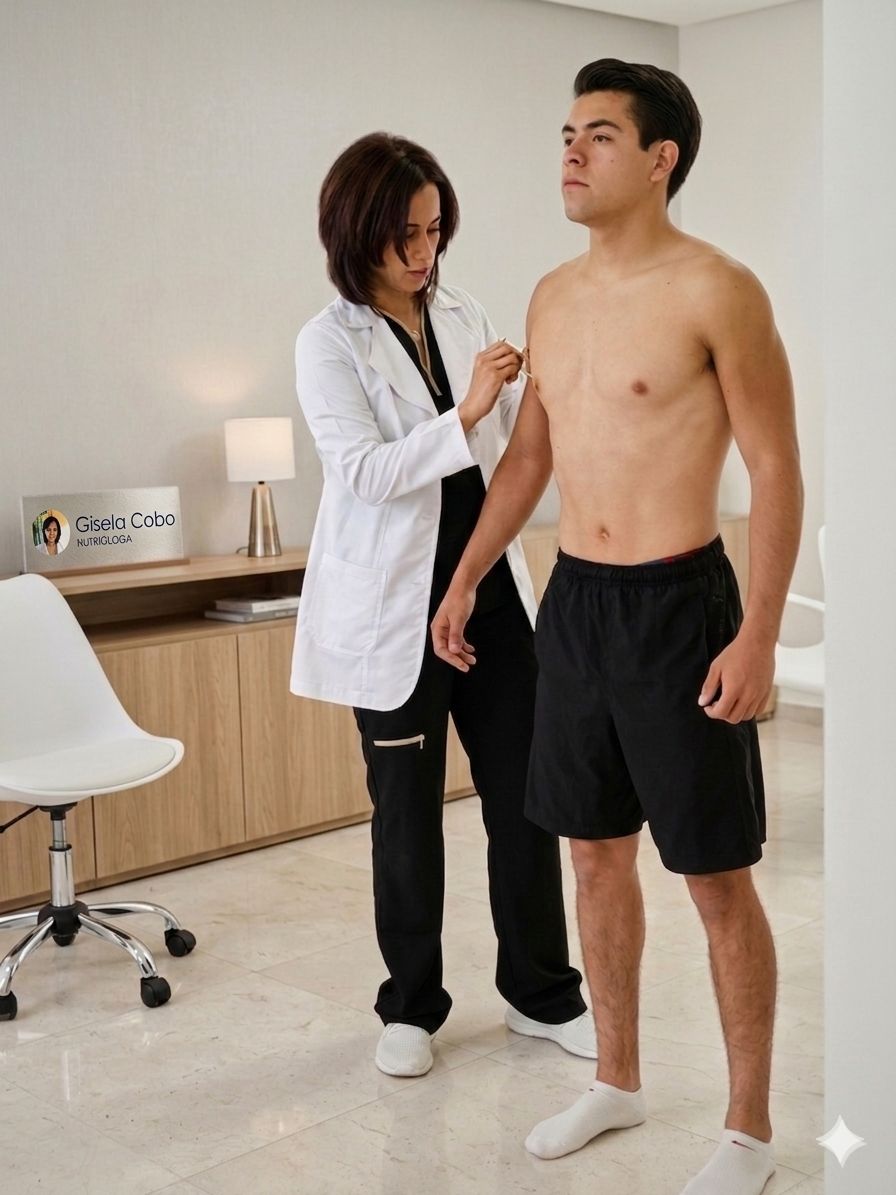 Evaluación corporal con certificación ISAK - Gisela Cobo Nutrióloga Puebla