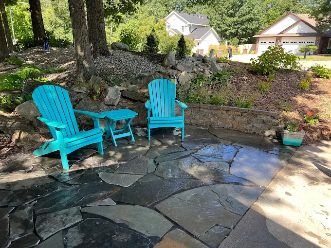 Stone walkway hardscaping Des Moines Iowa Stone walkway hardscaping Des Moines Iowa
