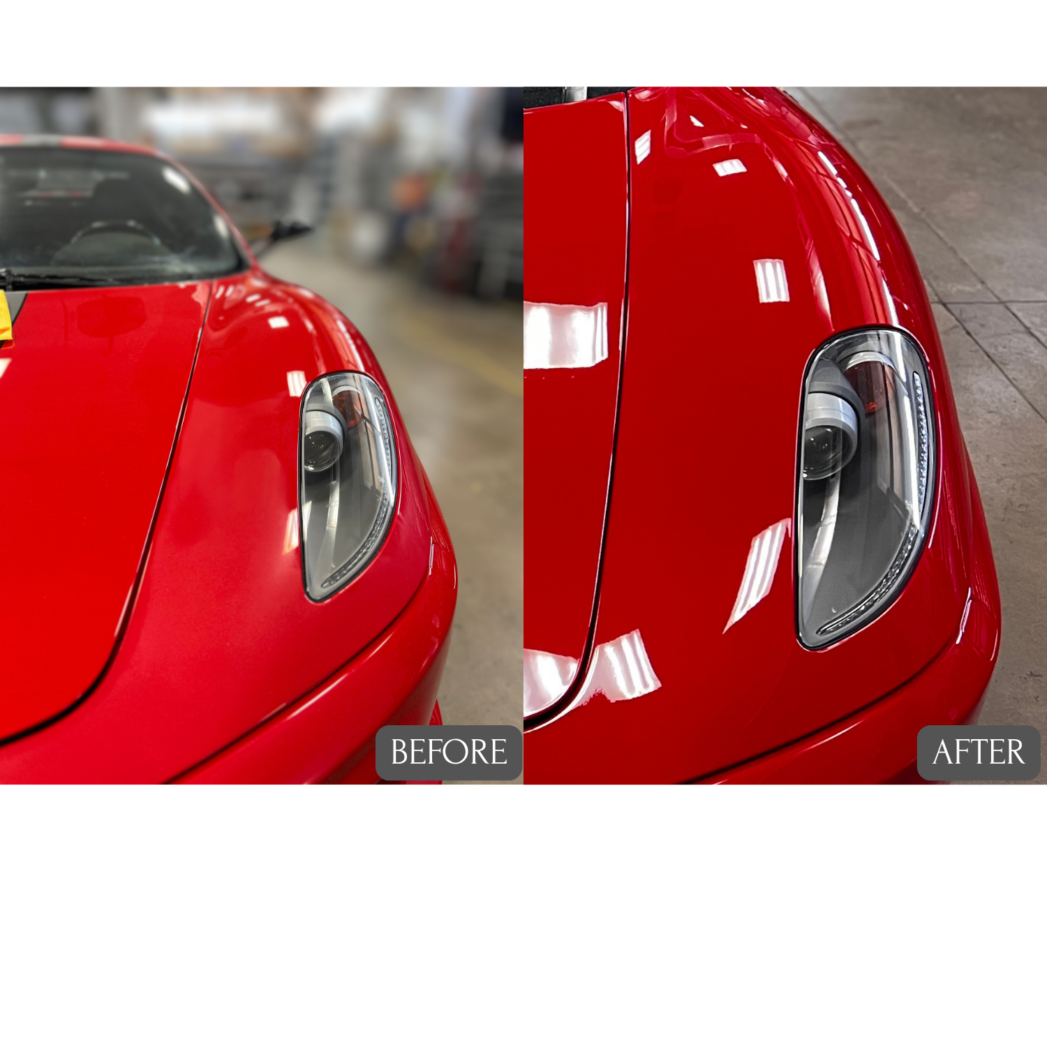 Premium paint correction Miami result 1 - luxury car detailing before and after