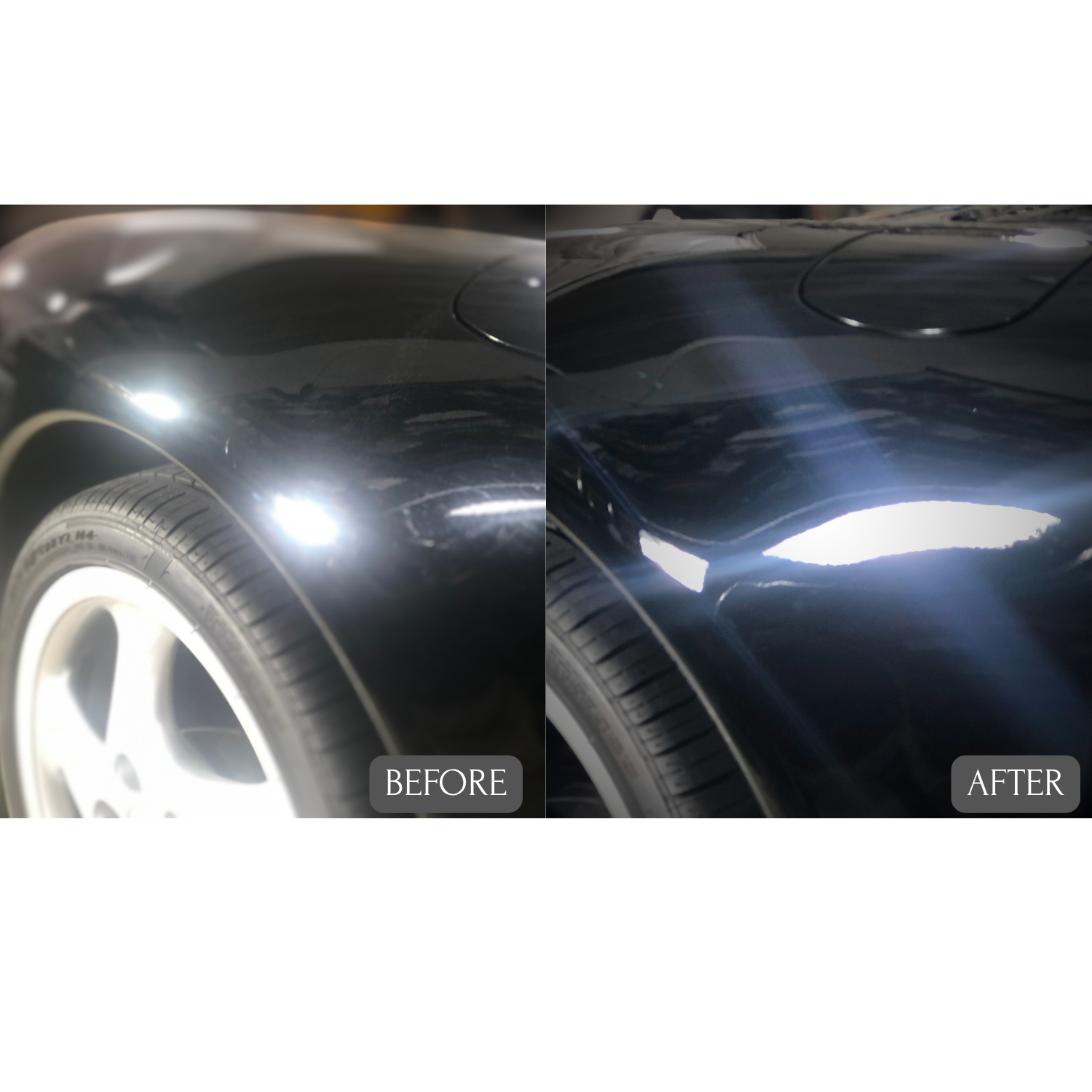 Premium paint correction Miami result 2 - luxury car detailing before and after