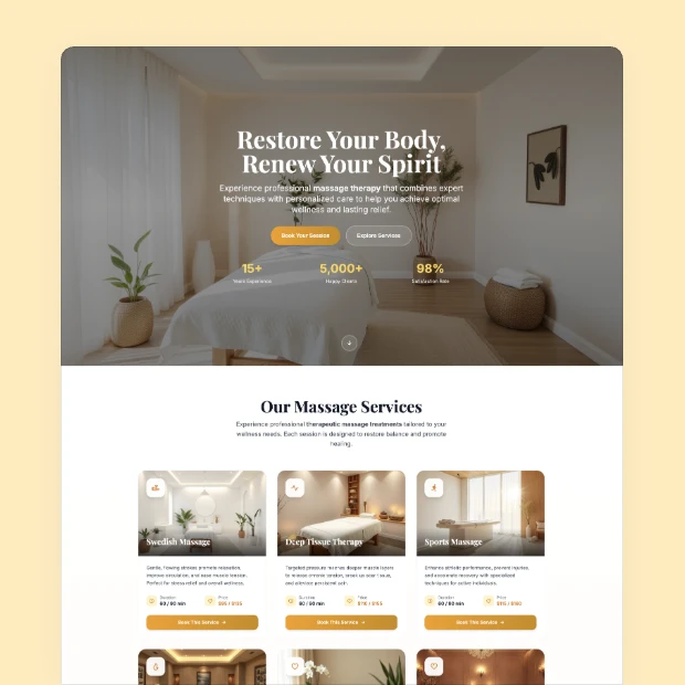 Zen Touch Massage Template