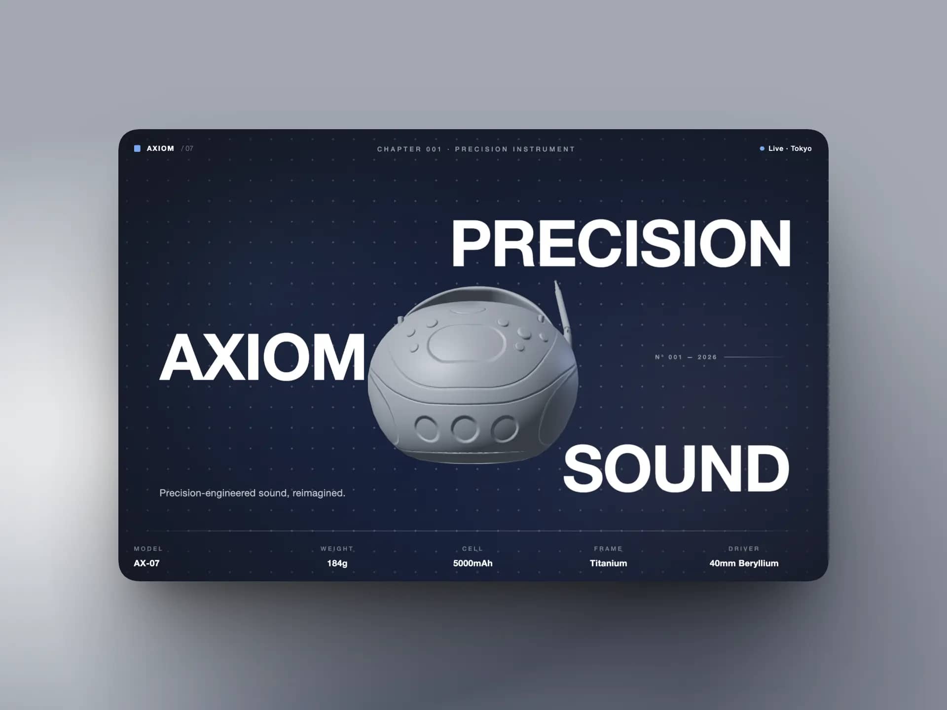Dark Dot Texture Minimal Audio Tech Product 