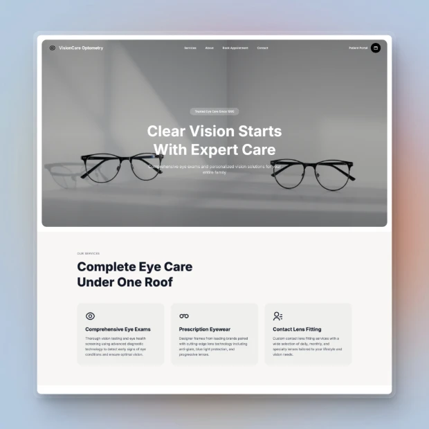 Clear View Optometry Template