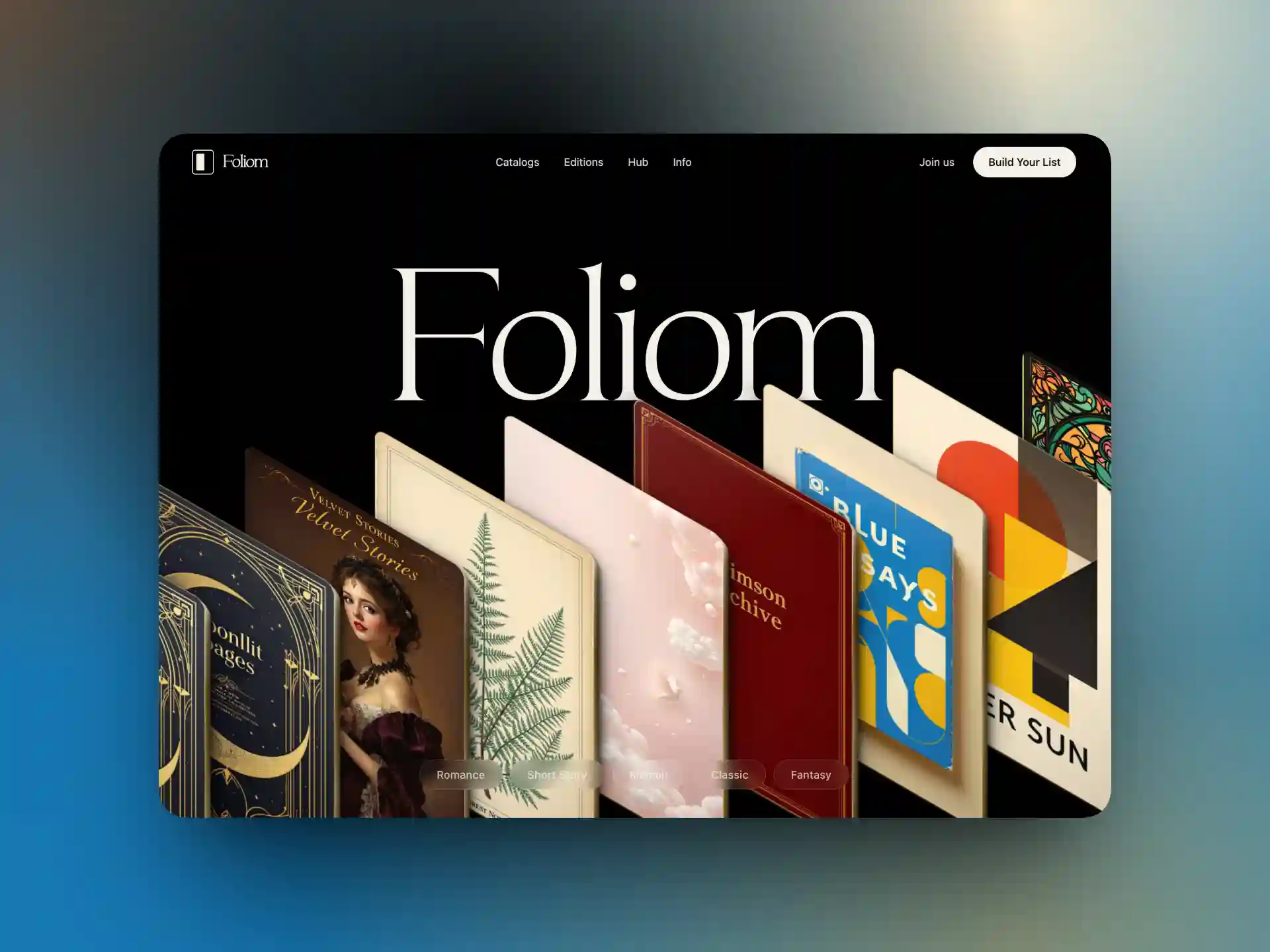 Foliom Book Marquee