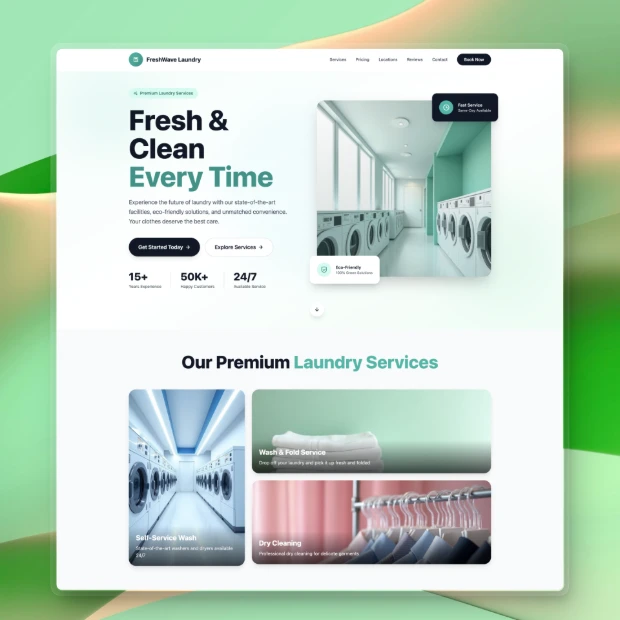Spin City Laundry Template