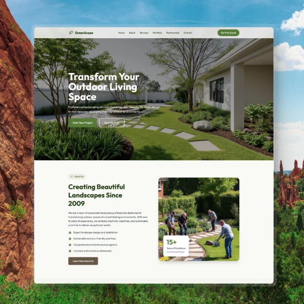 Lush Lawn Landscape Template