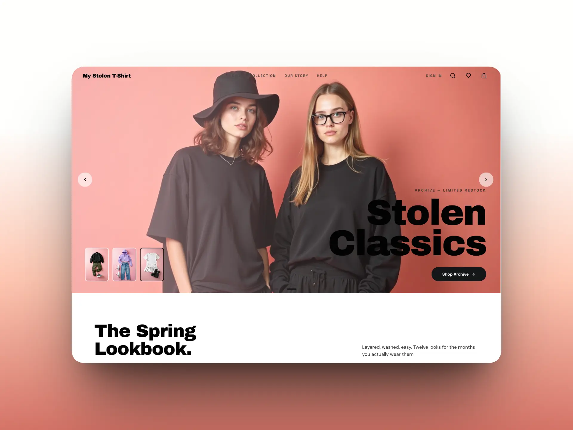 Clothing e-commerce template