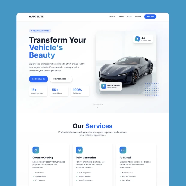 Showroom Finish Detail Template