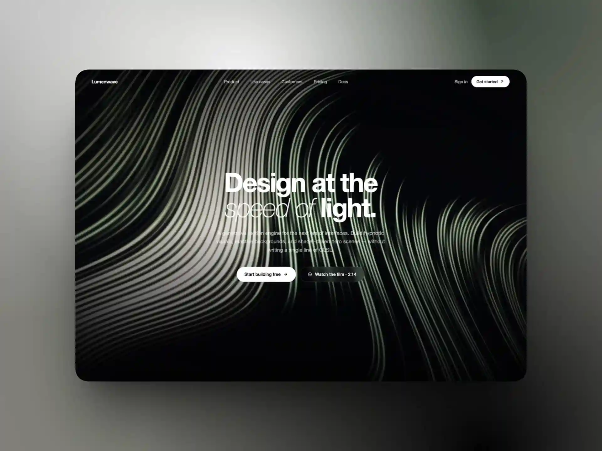 Line Wave Abstract Hero Visual