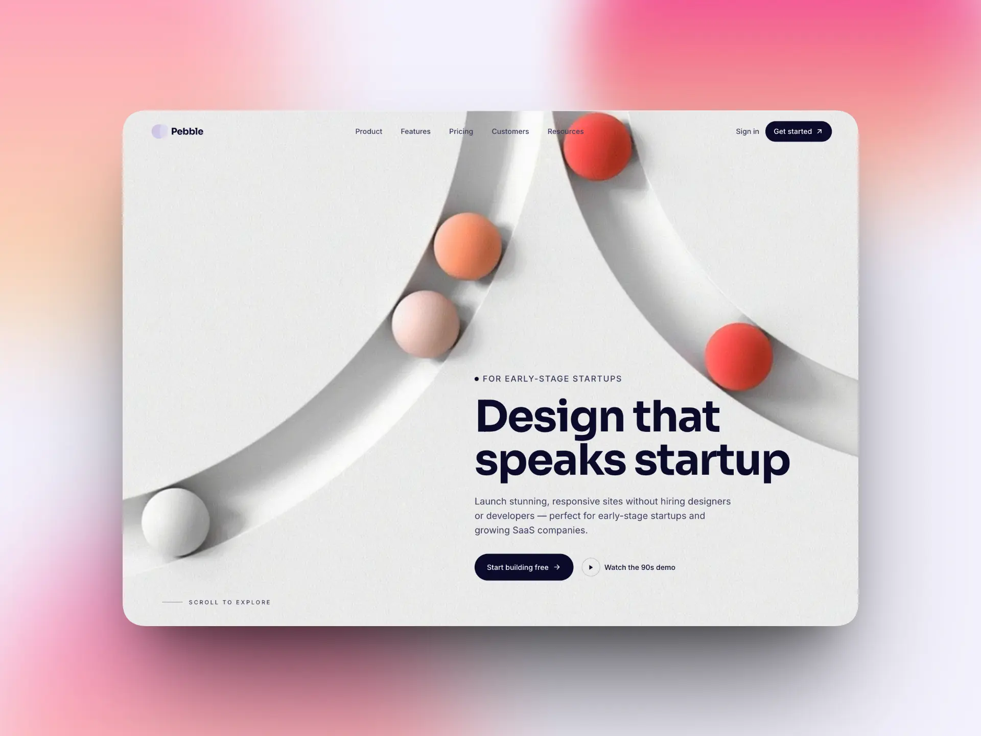 The Calm All-in-One Site Builder for Startup Founders