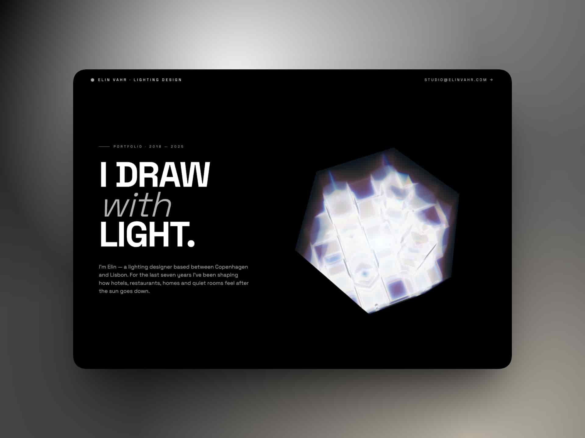 Template for minimalist architectural lighting