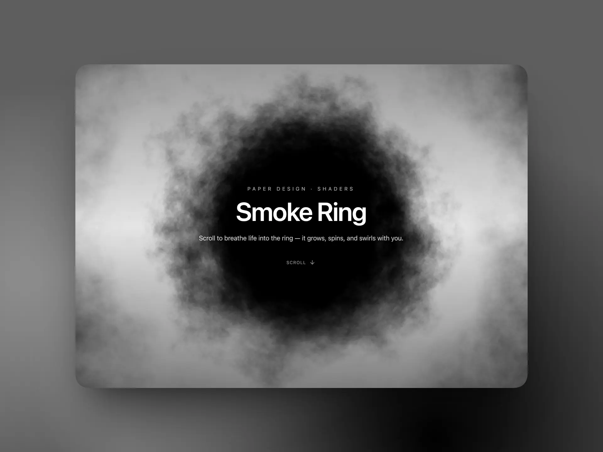 Shader Smoke Ring UI