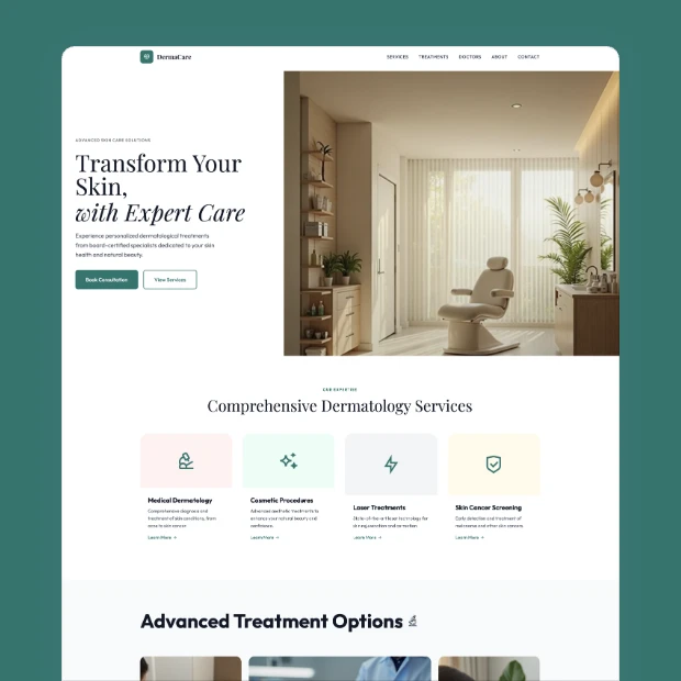 Derma Glow Skin Template