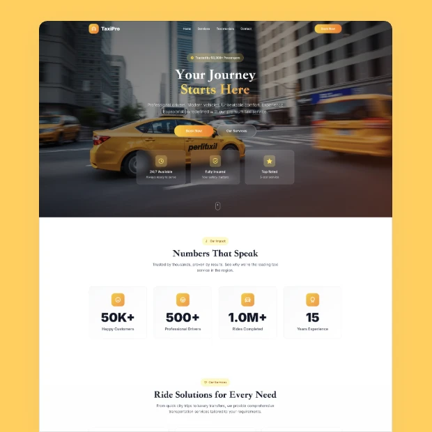 Yellow Cab Transport Template
